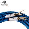 BOAACOUSTIC German Speaker Cable with Banana Plugs and Compatible with Home and More Copper 3m 2 Cables Hi-Fi Y-Lug Terminals, Amplifiers, Subwoofers,