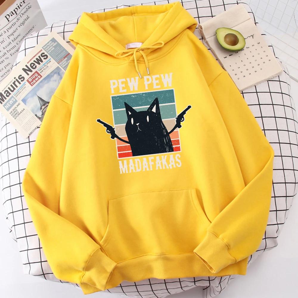 Pew Madafaksoversize Hoodie Fashion Cute Fun Printed Sweatshirt Men's Spring and Autumn Round Neck Hoodie Casual Sportswear