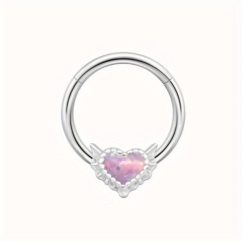 

1 шт., кружево из нержавеющей стали, милое индивидуальное кольцо в носу, булавка для носа, ювелирные изделия для пирсинга лица, свидания, ежедневный подарок розовый