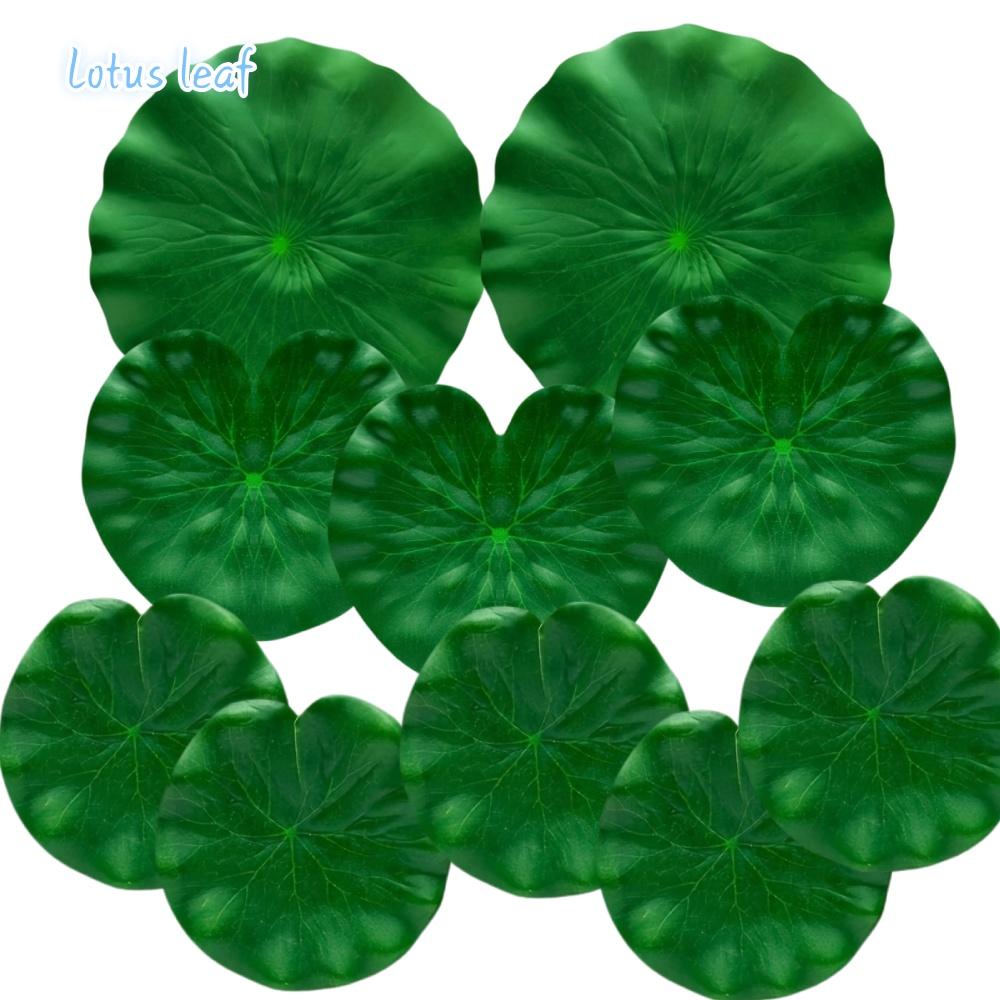 10 STÜCKE EVA Künstliche Seerosen - Lotusblätter - Geeignet für Teich, Aquarium - Fischteich und Terrassendekoration