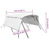 4 Bow Bimini Top with Side Panels 243 x (170 182) x 137 cm
