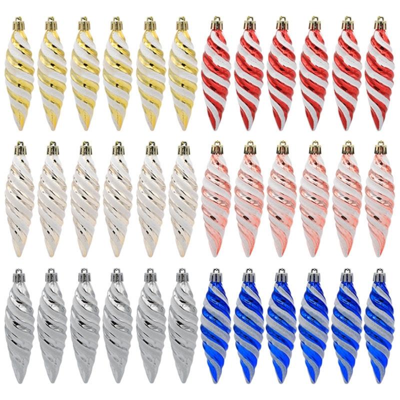 

36Pcs Christmas Tree Ornament Decorative Hanging Twisted Ornament Christmas Tree Decoration for Holiday Decoration 1