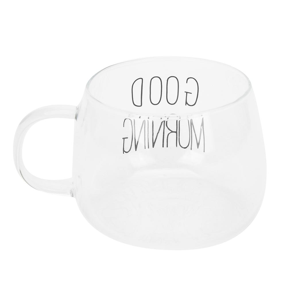 Coffee Cup Transparent Borosilicate Glass Mug with Handle for Milk Tea Cocktail Beverage