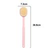 Long Handle Soft Bristle Bath Brush - Oval Head Back Scrubber for Men & Women