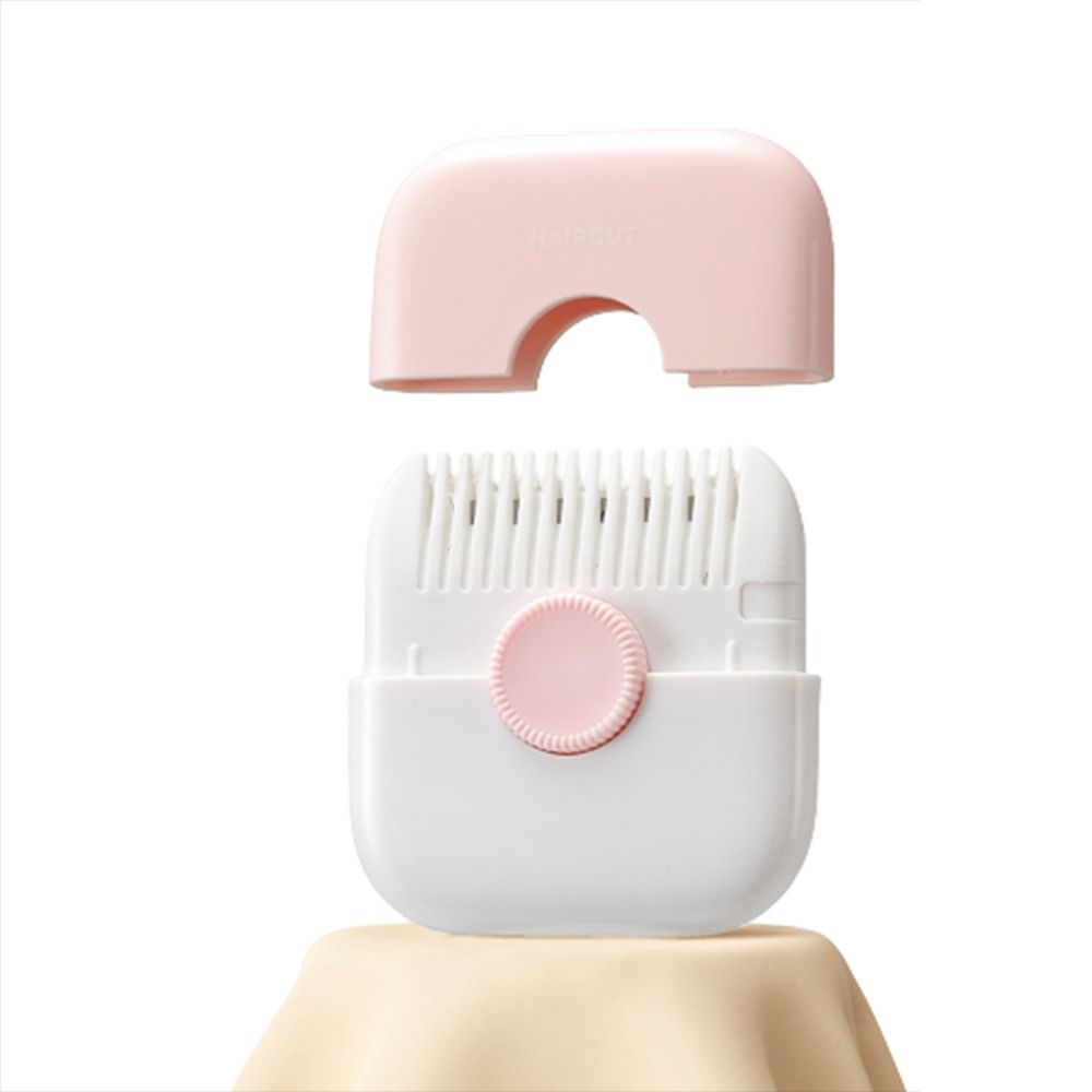 

Нержавеющая съемная машинка для стрижки волос, маленькая бритва, инструмент для подравнивания челки, двухсторонняя расческа для прореживания волос вишневый розовый