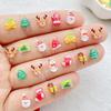 50pcs Resin Mini Cartoon Santa Claus Snowman Deer Bell Cane Christmas Tree Flat Back Nails Art Decor DIY Scrapbook Accessories