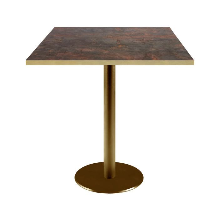 Table 70 x 70 cm Rome bistrot rouille