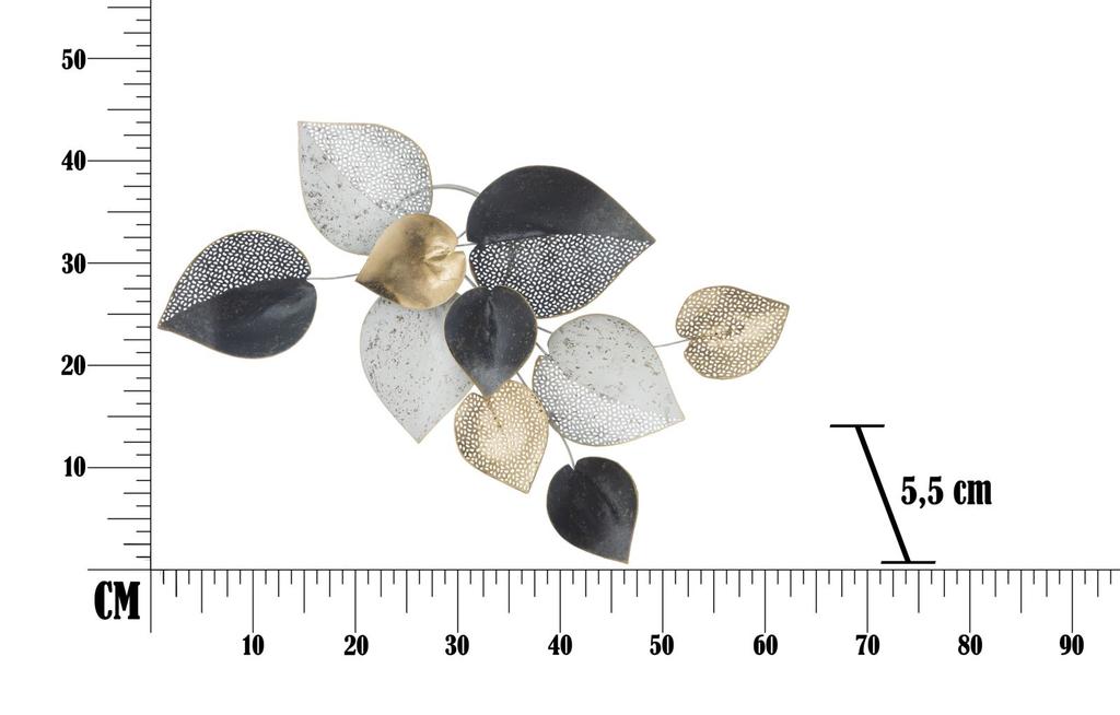 Iron Panel Half Leaf -B- 62.5X5.5X40 Cm