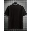 Tailles européennes T-shirt décontracté à manches courtes pour homme avec design de lettres unique - Polyester respirant, col rond, haut mode été