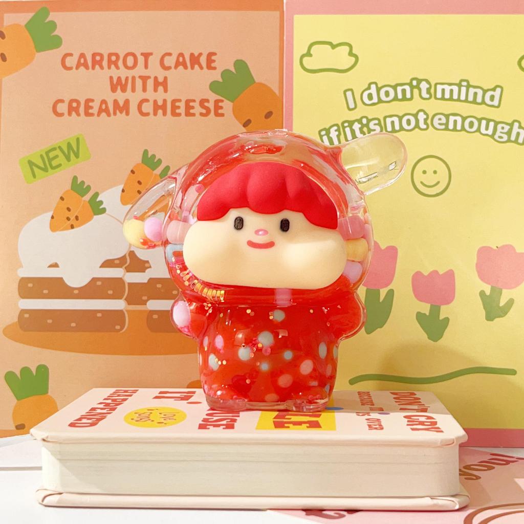 Marshmallow Puppy Night Glow Cartoon Liquid Sand Oil Filled Ornament Blind Bag