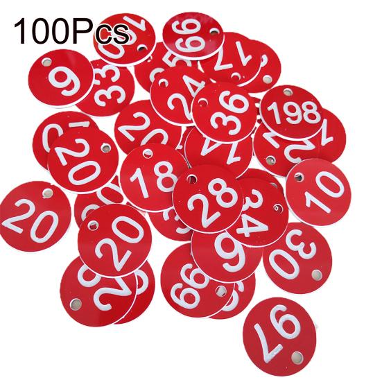 100Pcs Beehive Tag Waterproof Identification Round 1-100 Numbered Mark Label Beekeeping Supplies
