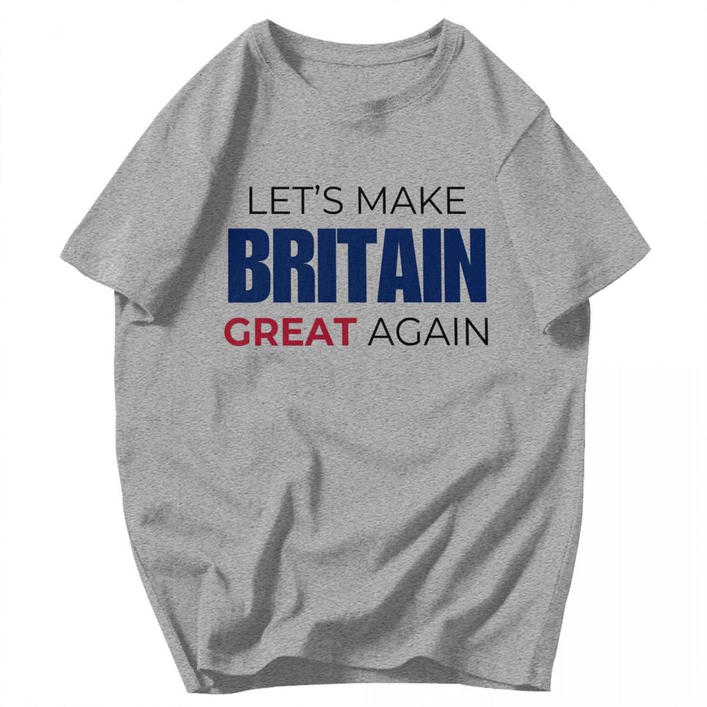 Men T Shirt Lets Make Britain GREAT Again UK Awesome Idea Y2K Graphic Short Sleeve Unisex Clothing T Shirts