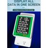 A55F-Peacefair Din Rail Power Energy Meter Electronic Kwh Meter Wattmeter Multi Digital Ammeter Voltmeter AC 50-300V 100A