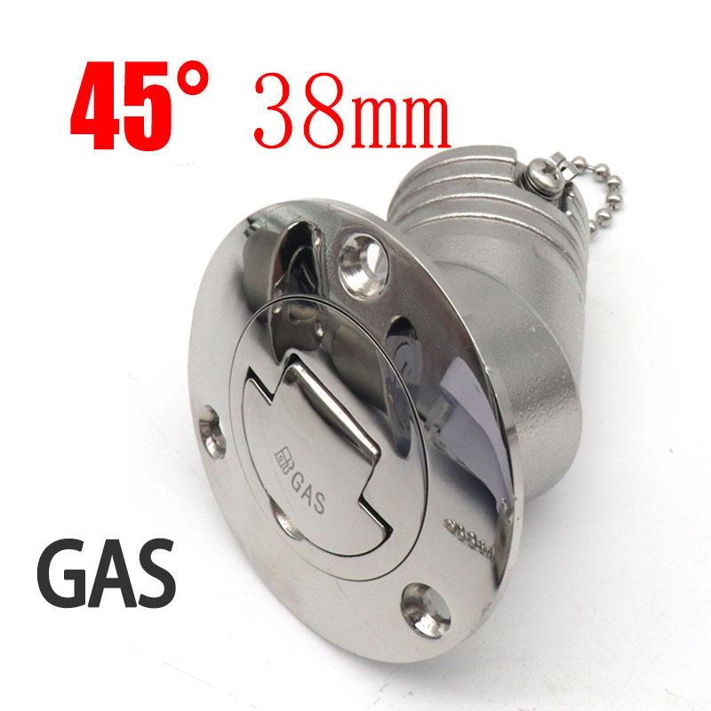45/90 Degree Stainless Steel 316 Deck Filler Cap GAS DIESEL FUEL WASTE WATER 50mm(2inch) Marine Boat Yacht Hardware Deck Filler