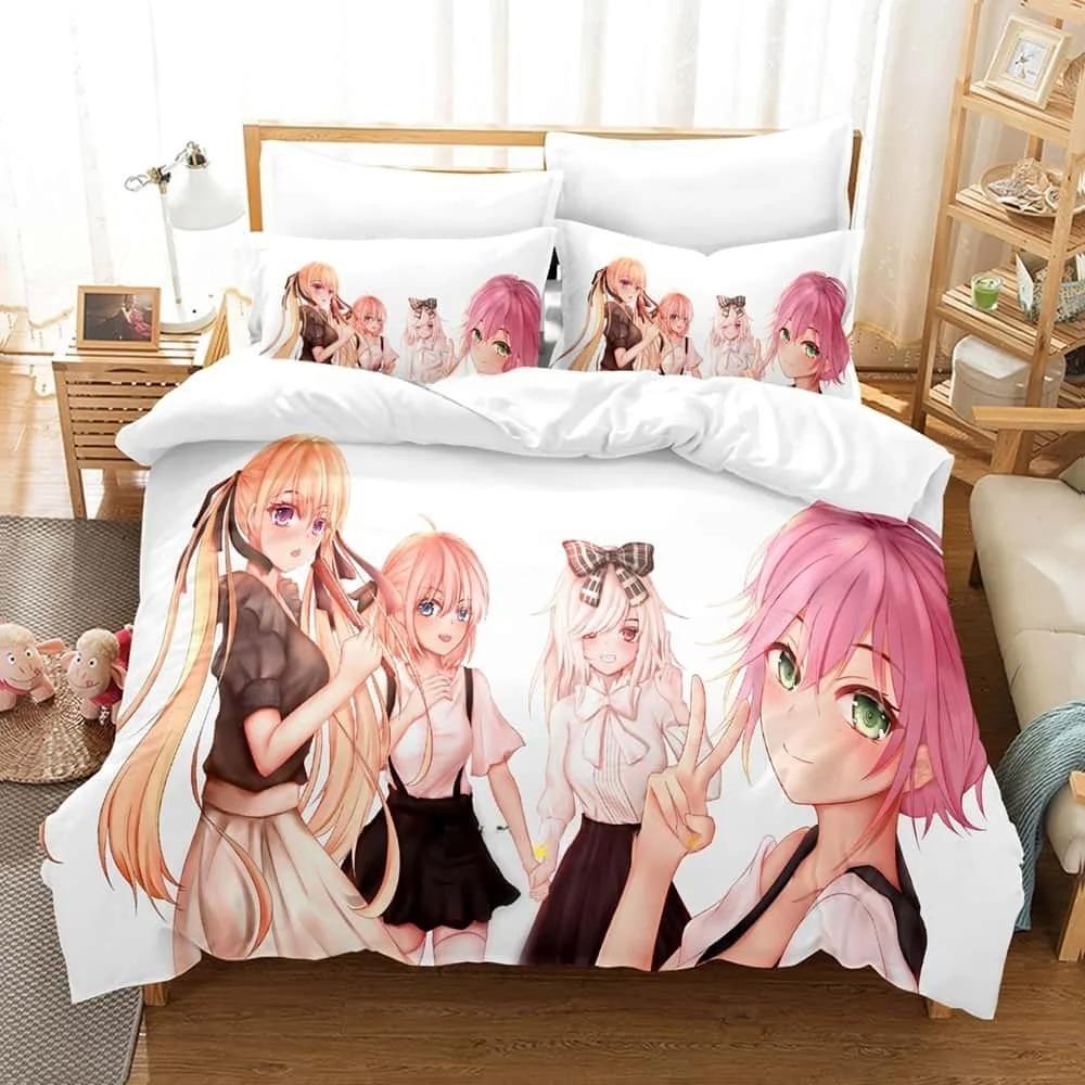 New Anime A Couple Of Cuckoos Bedding Set Single Twin Full Queen King Size Bed Set Adult Bedroom Duvet Cover Sets Home Textiles
