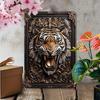 2DTigerAluminumArt Aluminum Tiger Wall Art - 2D Embossed Metal Sign, Weather Resistant, Decorative Poster for Home/Office