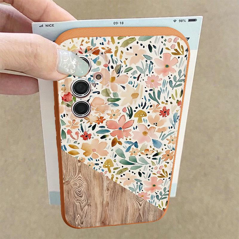 Book Flowers Print Case For Samsung A18 A57 A37 A17 A56 A36 A26 A16 A55 A35 A25 A15 A54 S21 FE S22 S23 S24 Plus S25 S26 Ultra Silicone Cover