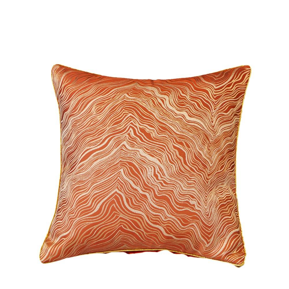 High-precision Jacquard Cushion Pillow Leather Light Luxury High-end Cushion Bedside Pillow