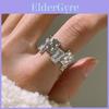 Bague Ouverte Minimaliste Chic en Zircone Pour Femmes Présentant une Esthétique Cool et un Style Tendance