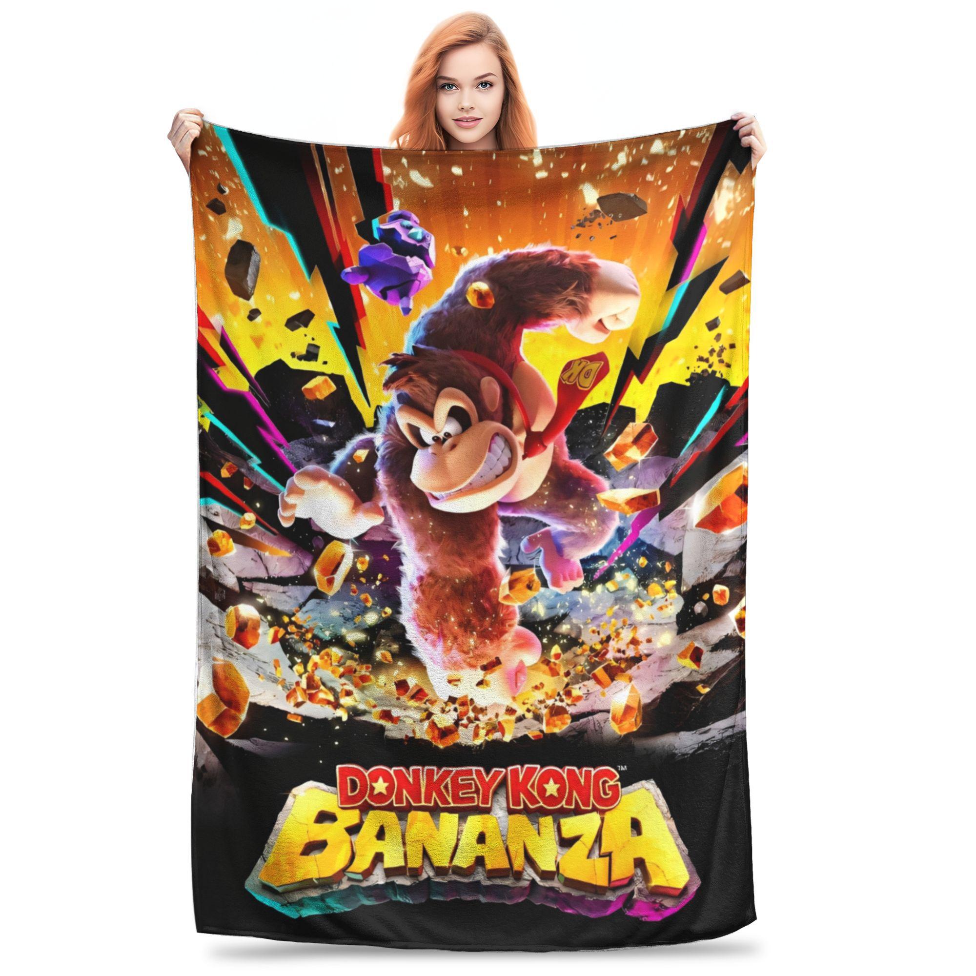 donkey kong bananza game Merch Blanket Soft Velvet Throw Blankets Relax Quilt 130x150cm
