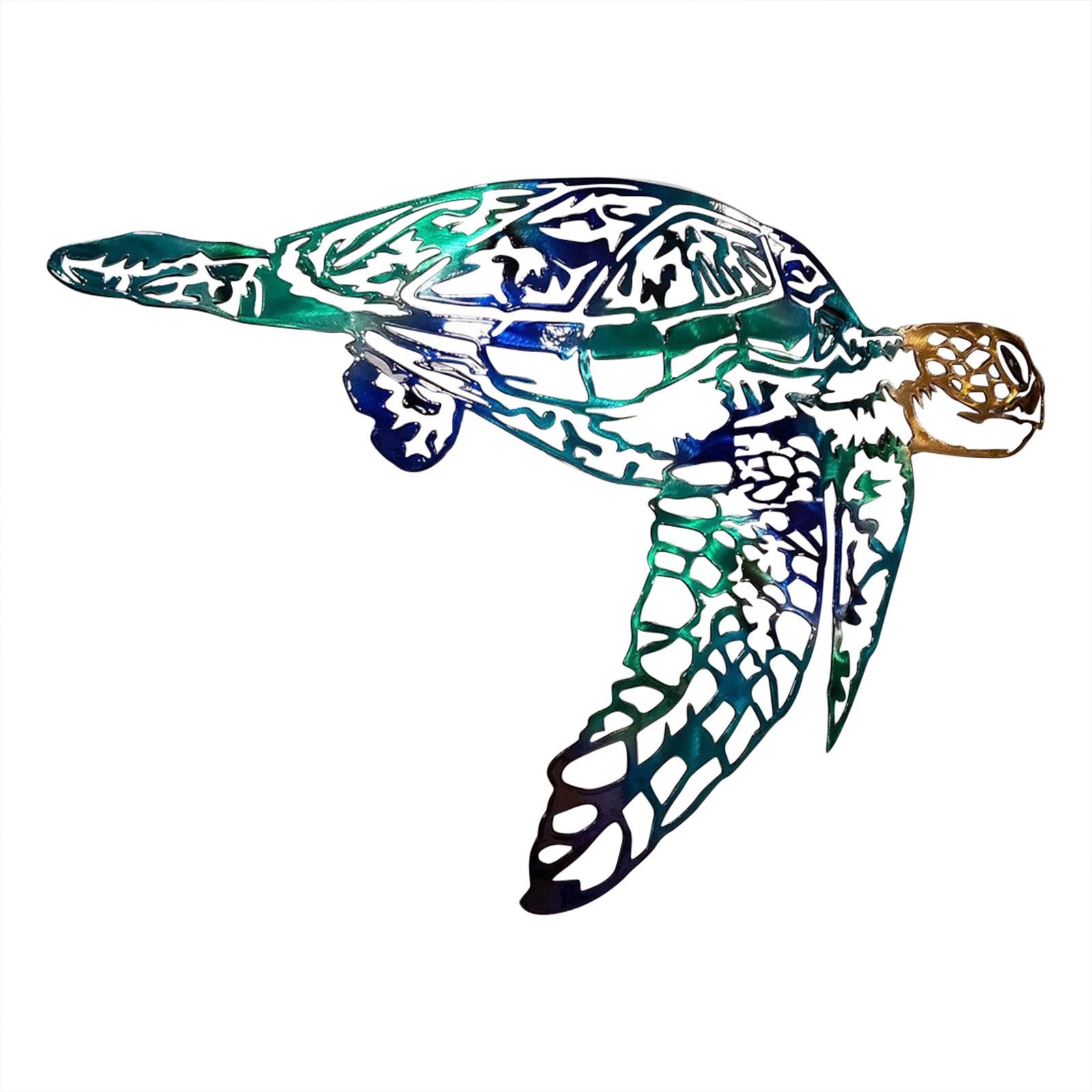 Metal Art Sea Turtle Interior Decoration Crafts Beach Theme Decor Wall Art Decorations