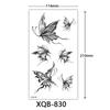 Small Full Arm Tattoo Sticker, Flower Letters, Plain Flower Tattoo Sticker Tattoo