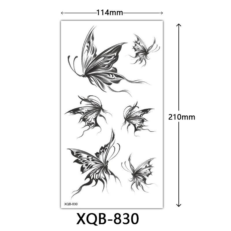 Small Full Arm Tattoo Sticker, Flower Letters, Plain Flower Tattoo Sticker Tattoo