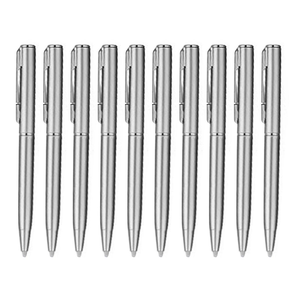 10 Stück Dreh-Kugelschreiber Metall-Kugelschreiber Büro-Schreibstift Schreiben leichtgängig Gast-Eintragsstift für Büro
