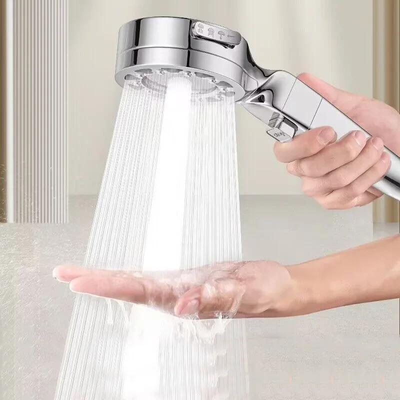 Upgraded Multi-function Boost Filter Shower Head Shower Accessories Bathroom Shower Nozzle Bath Sprayer One-button Switch