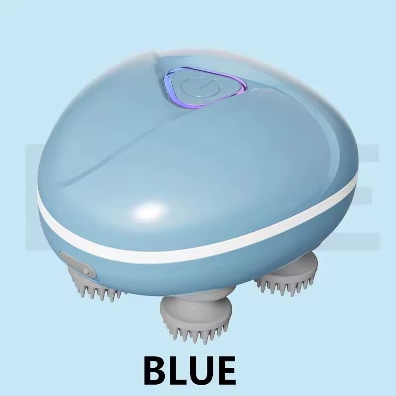 

Электрический массажер для кожи головы, разминающее вибрационное устройство, массажер для головы, плеч, шеи, глубокотканный, для расслабления, инструмент для ухода за телом питомца, кошки синий