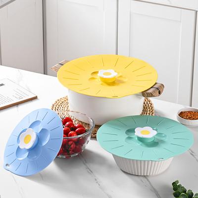 Modern Flexible Spill-proof Silicone Food Grade Spill Stopper Lid for Pan Anti Spill Cover