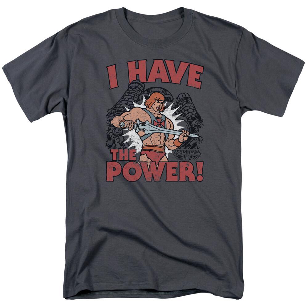 Masters of the Universe I Have The Power T Shirt Mens Licensed Cartoon Charcoal XXL