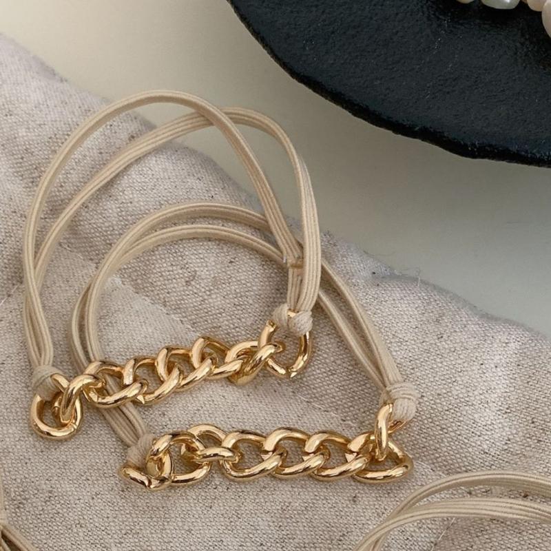 Elastische Metall-Haarbänder Stilvoller Pferdeschwanzhalter Mode Haaraccessoires Haarschmuck für Verschiedene Frisuren und Anlässe