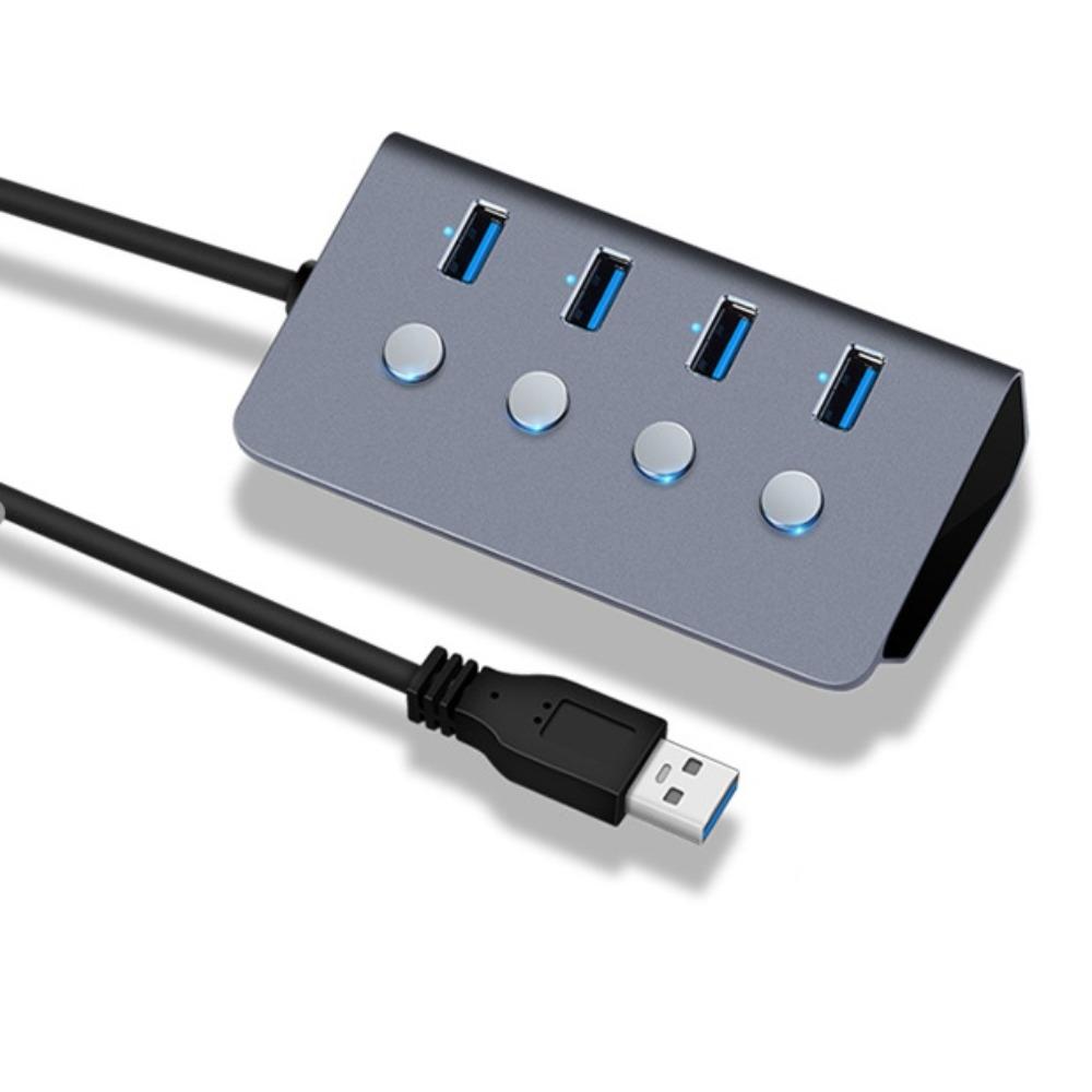 

7 в 1 USB 3.0 хаб с быстрой зарядкой 12В4А, многопортовая док-станция для ноутбука, ПК 4in1