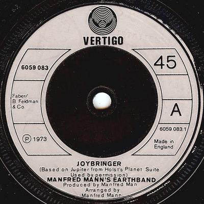 7inch Record MANFRED MANN'S EARTH BAND - Joybringer 6059083 Vertigo 1973 UK Rock Used