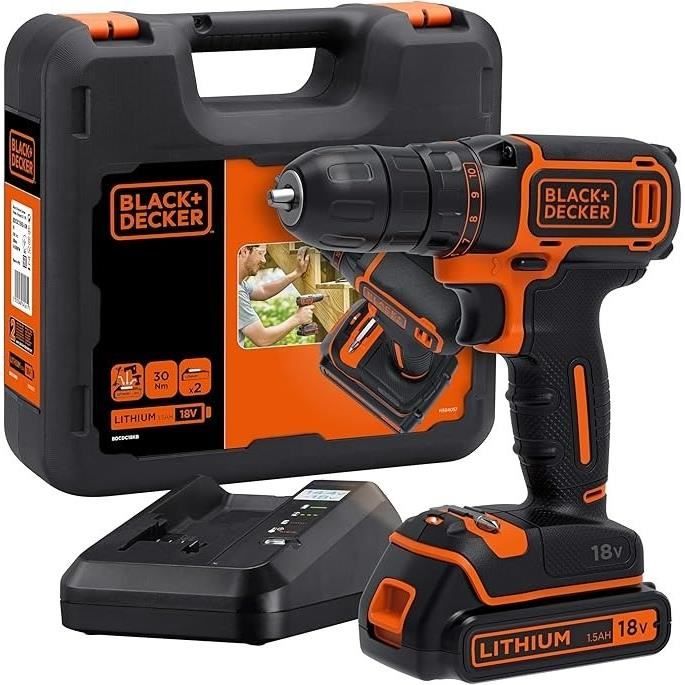 Akku-Bohrschrauber - Black+Decker - 18V - 1 Akku 1,5Ah - Kompakt und leicht
