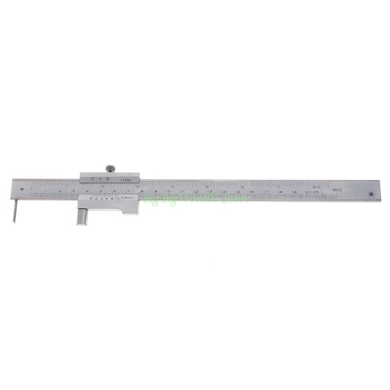 

24TE Digital Vernier Caliper Length Conversion Measure Ruler 200mm for w/ Scriber Marking Gauge with 0.1 Scri срібний