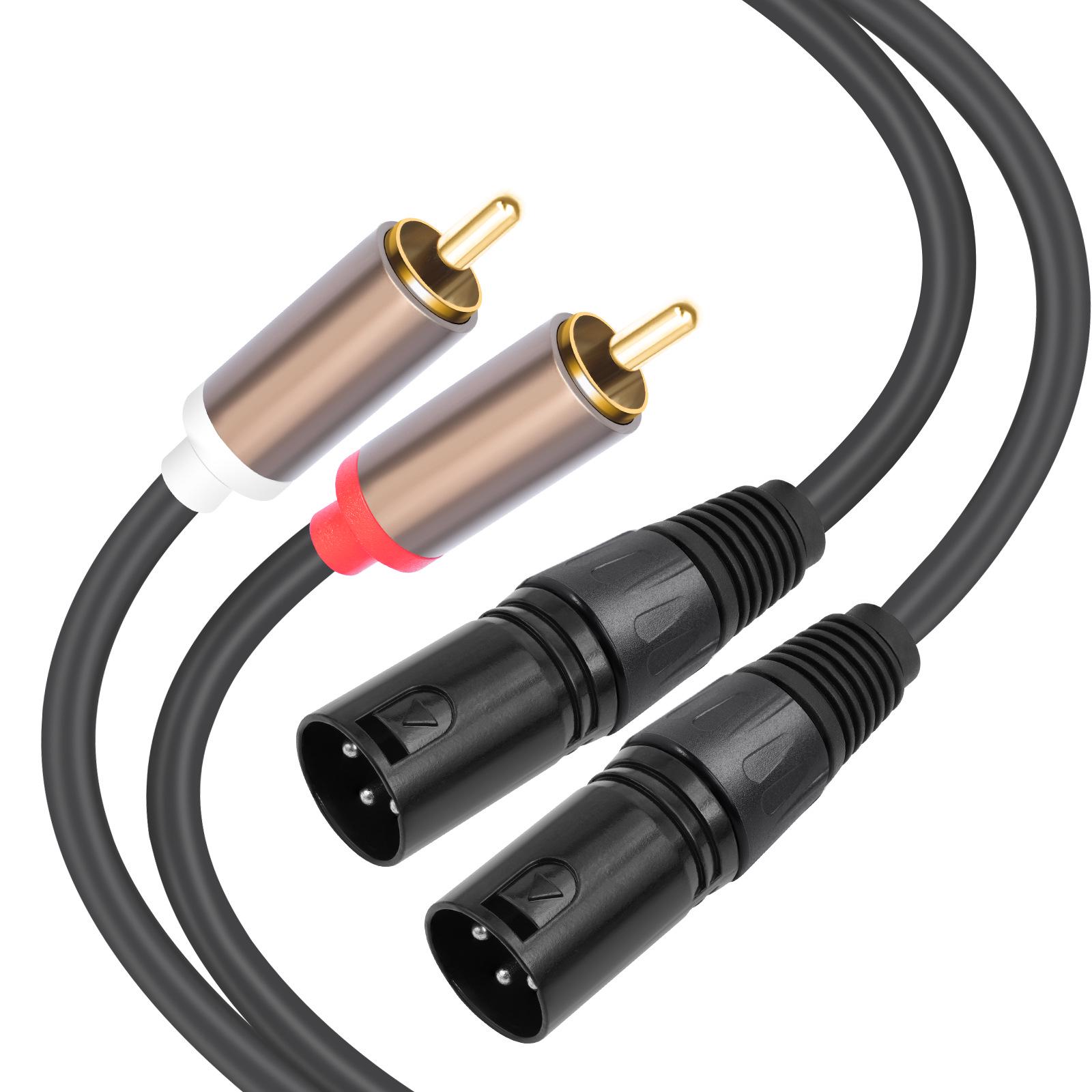 

Самый продаваемый аудиокабель Dual RCA - XLR (папа) - Доступные длины 1,5 м / 3 м 1.5 Meters черный серый