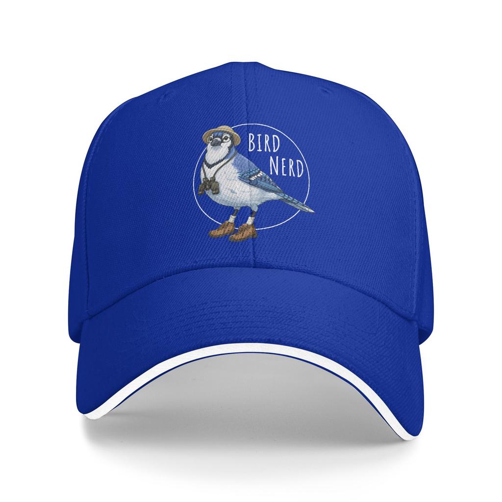 Bird Nerd Blue Jay Bird Watching Birding Lover Watcher Casual Baseball Cap Summer  Trucker Hat Hats Unisex Unisex Baseball Caps
