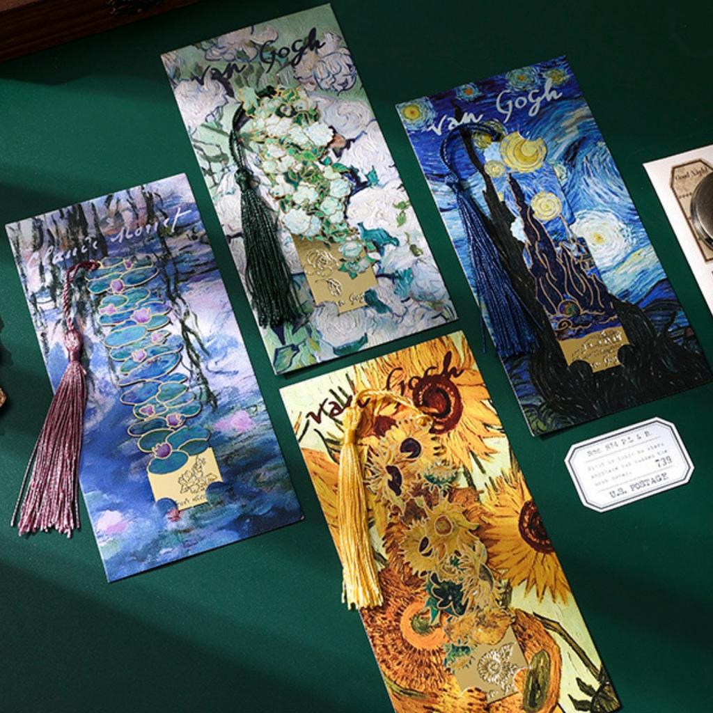 Oil Painting Bookmark Classical Vintage Art Bookmark Metal Bookmark Elegant Artistic Book Clip For Gift Giving Student Rewards