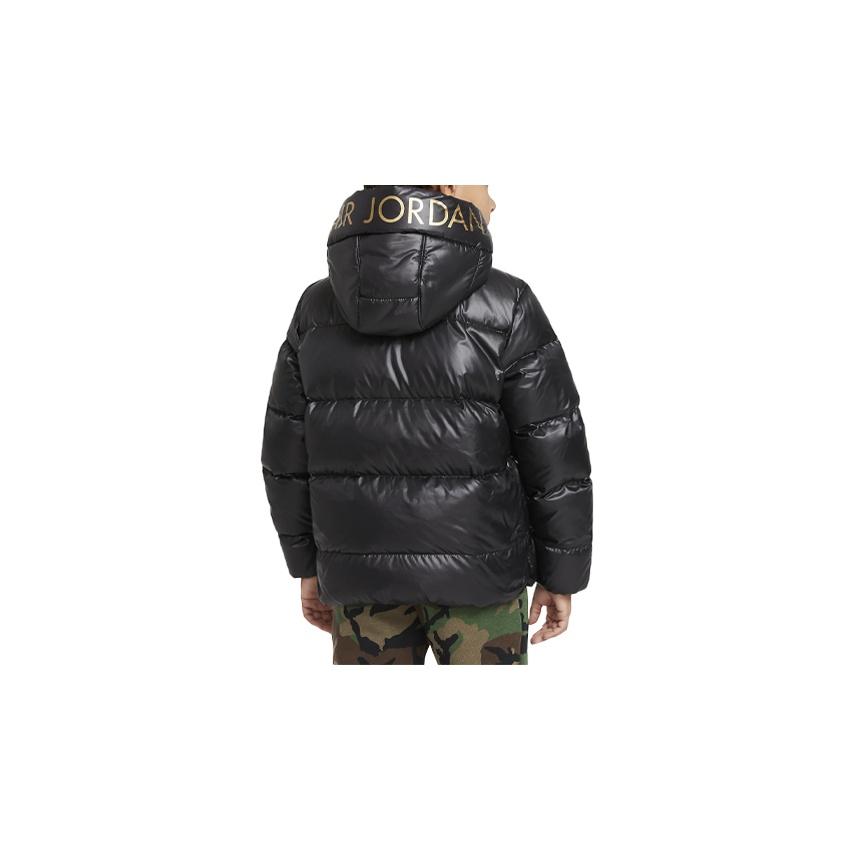 Jordan Logo Quilted Hooded Down Jacket Kids Outerwear Black DO3506-010