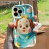 Phone Case: 2D Flat Design Suitable for iPhone 18, 17, 16, 15, 14, 13 Pro Protective Case, Bowknot Puppy Head, Perfect Christmas and Halloween Holiday