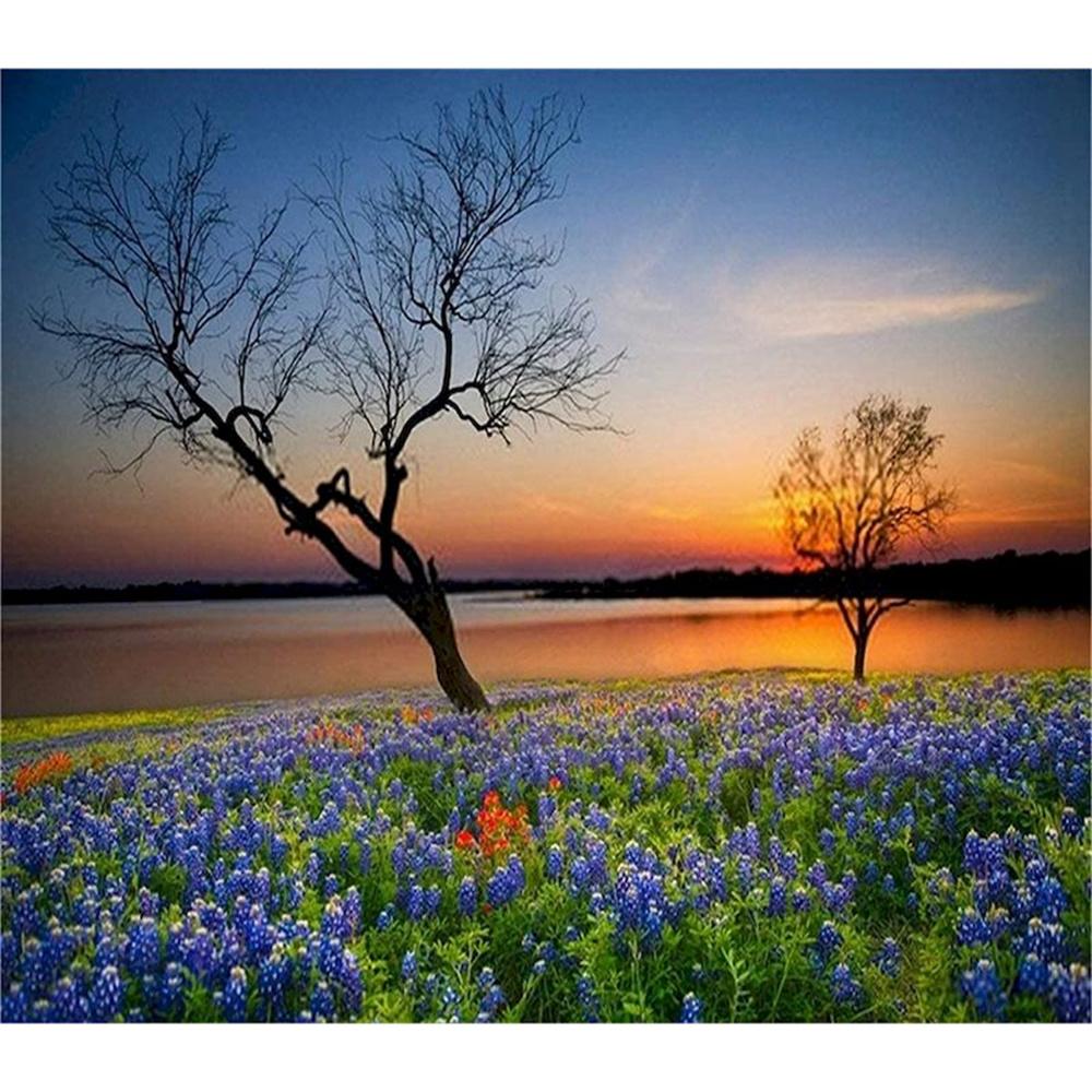 5d Diy Diamond Embroidery Seaside Full Round Diamond Painting Kits Beach Landscape Mosaic Rhinestone Puzzle Decoration