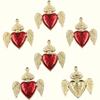 10 Styles Gothic Red Heart Pendant – Stainless Steel DIY Charm