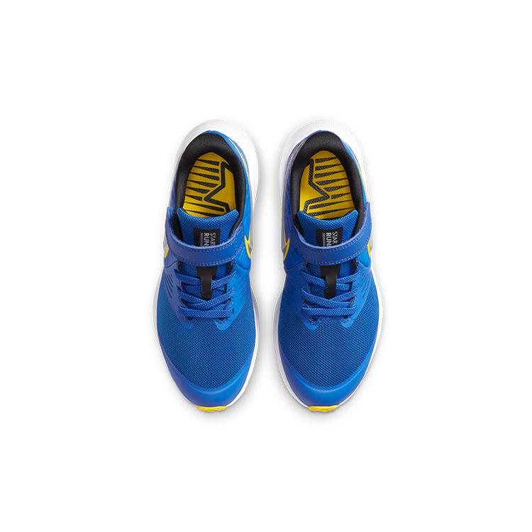 New Nike Star Runner 2 Slip Resistant Cushioning Low Top Kids' Running Shoes Blue Silver Children Aged 3 7 Years Old AT1801-404
