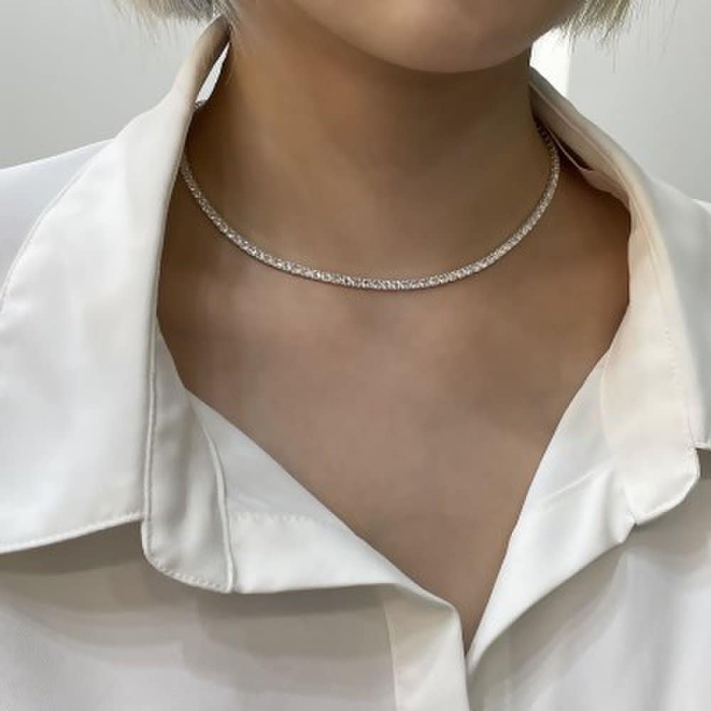 [Armuell][925Silver] Tennis Chain Necklace Amhn2473