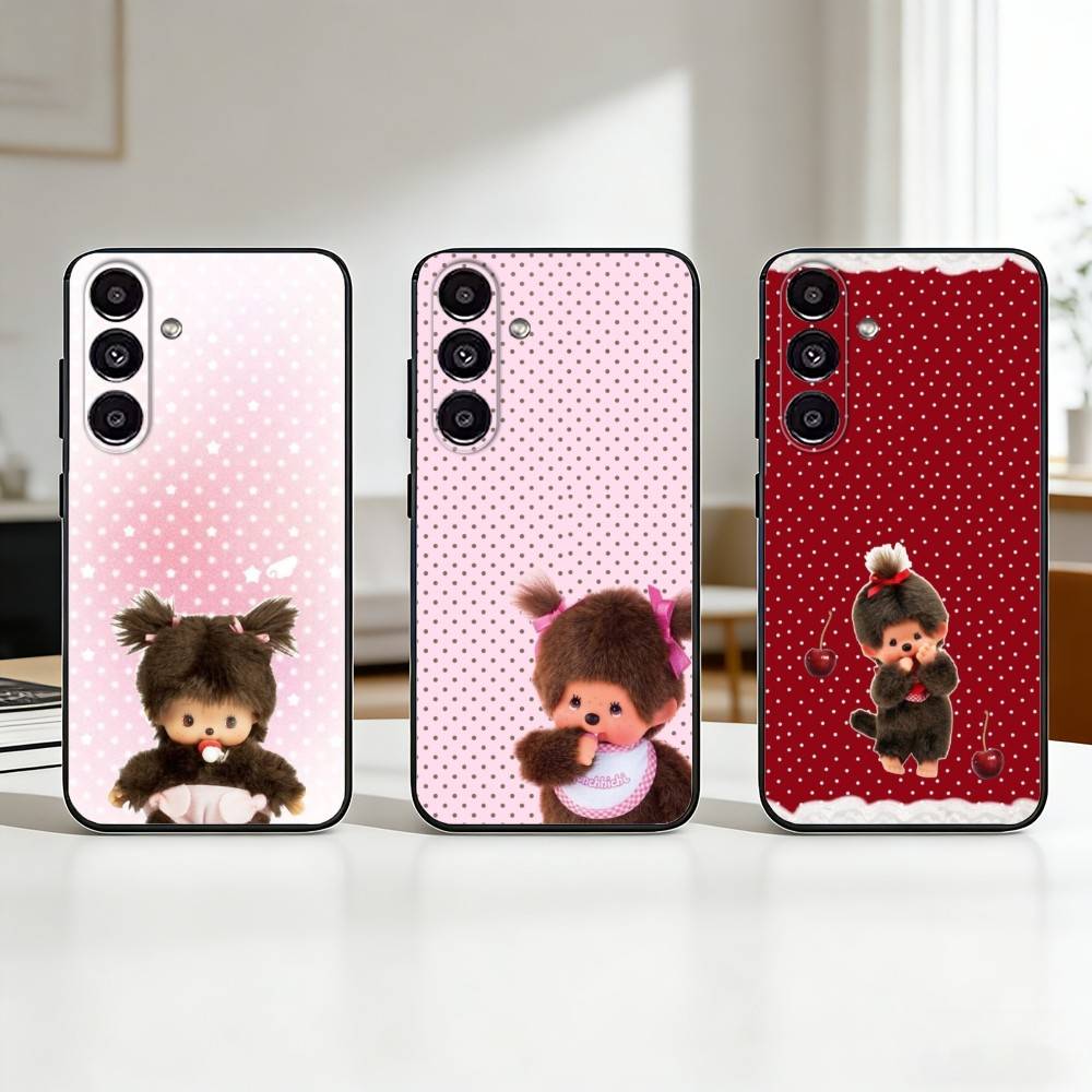 Cute Monchhichis Phone Case For Samsung Galaxy A20,21s,22,31,32,52,53,72,73,80,91 Soft Black Shell