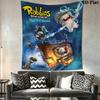 Rabbids Invasion Glow Wall Hanging Printed Fabric Blanket Decorative Tapestries for Bedroom Living Room Home Decor