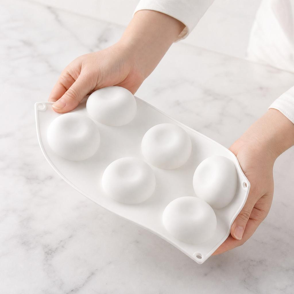 Silicone Cake Mold 8 Cavities Mousse Baking Mold Heart Shape Diamond Fruit Design Flexible Non-Stick Kitchen Tool for Dessert Making