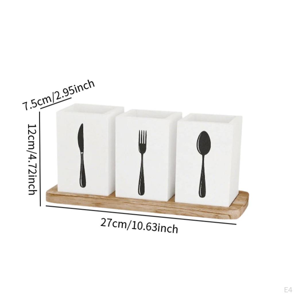 Küchenutensilienhalter Besteck Bauernhaus mit Fächern Elegant Löffel Gabel Messer